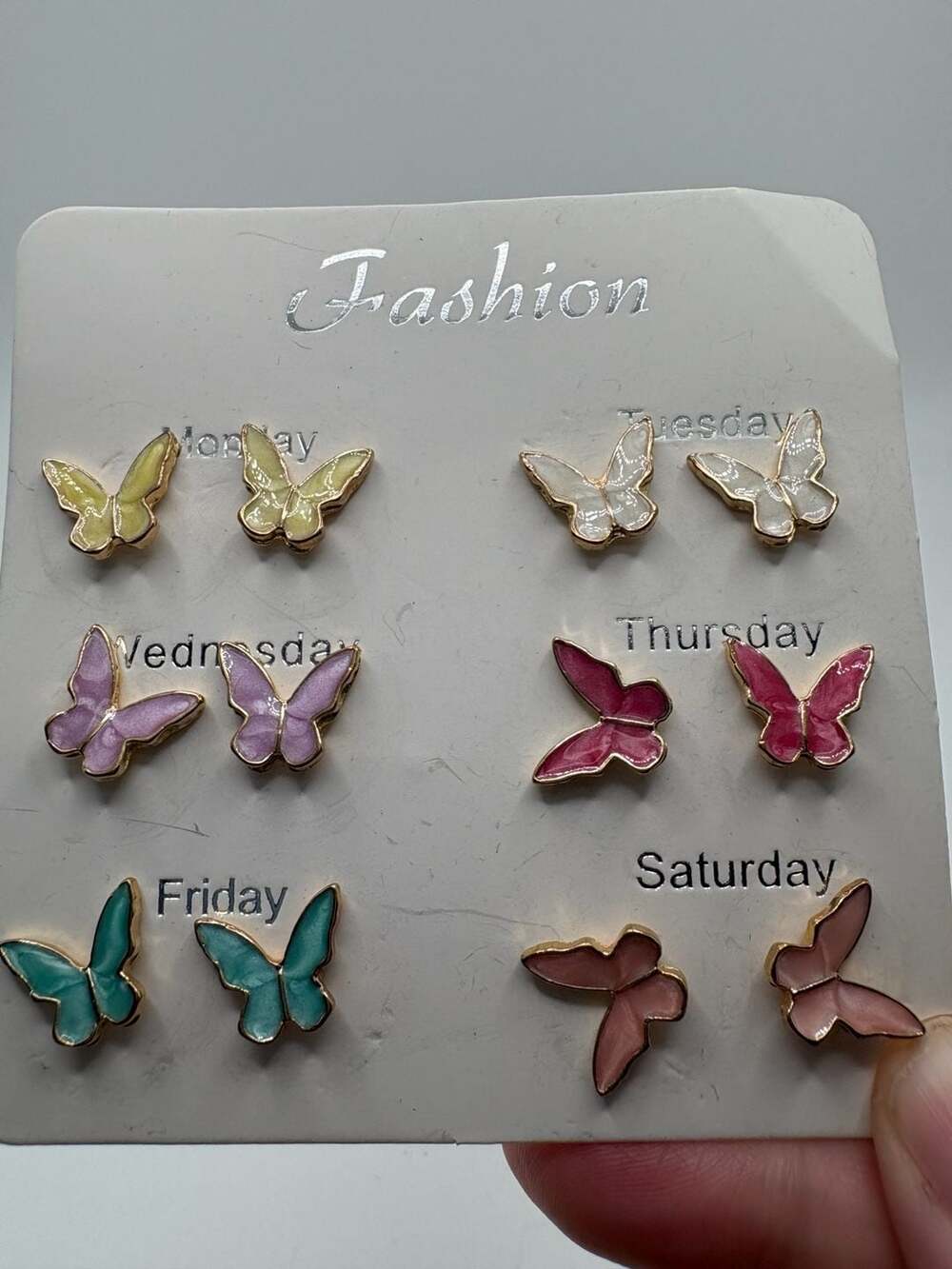 6-Pairs Butterfly Stud Earrings Set